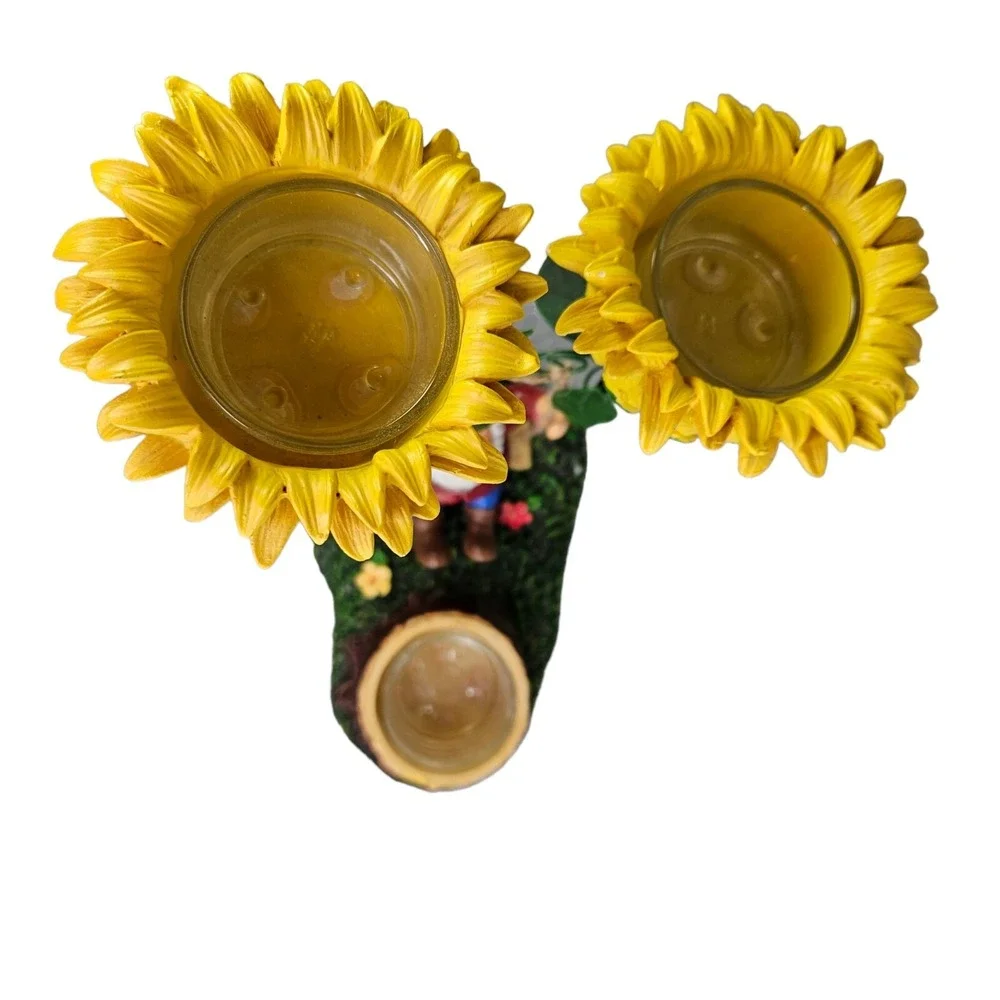 Yankee Candle‎ Gnome Swing Sunflower Tea Light Candle Holder Home Decor READ